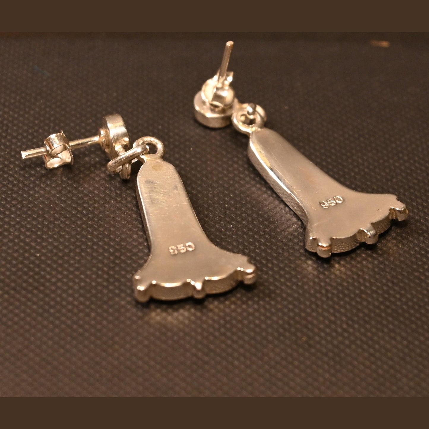 Cantuta-Blumenohrringe aus 950er Silber