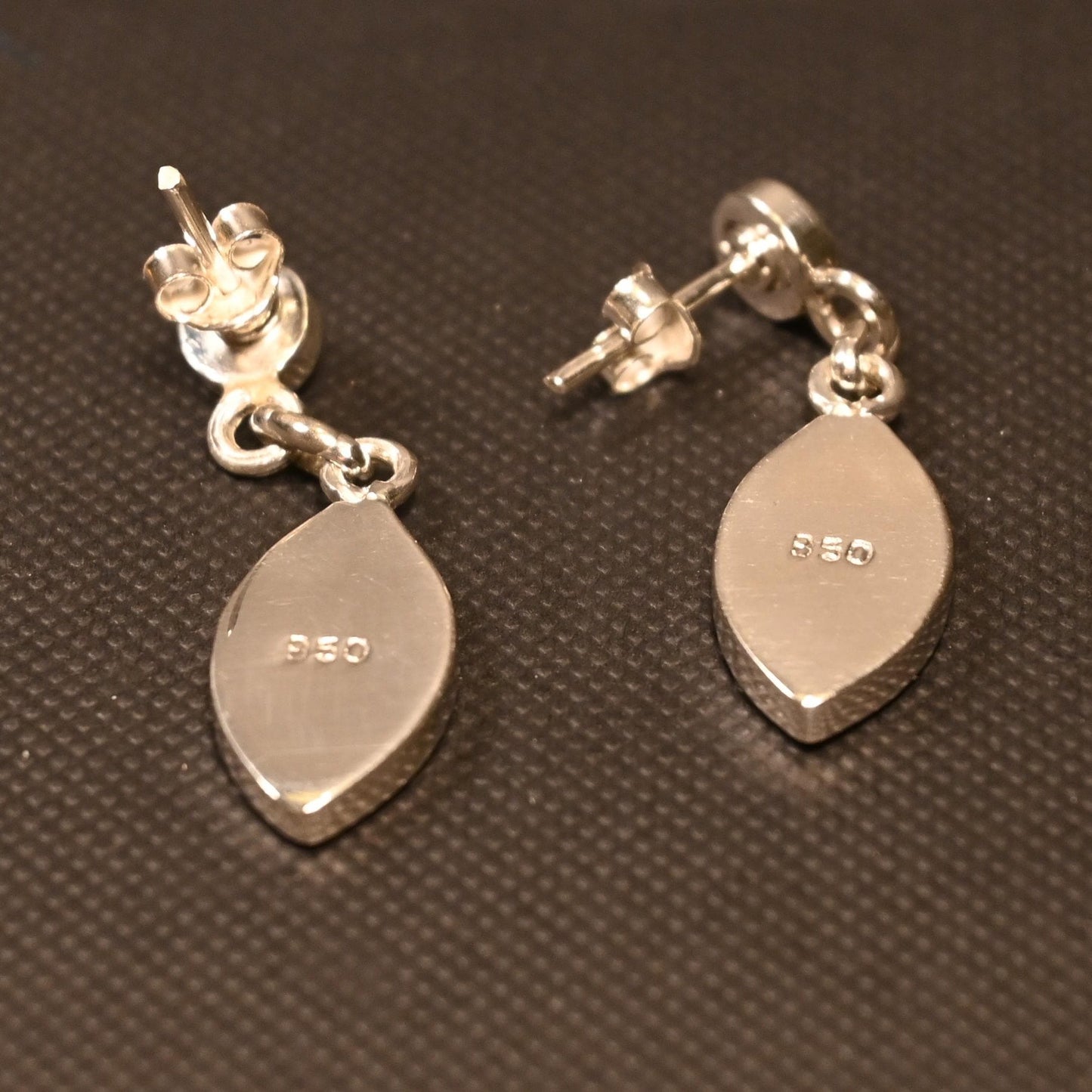Boucles d'oreilles feuille de coca en argent 950