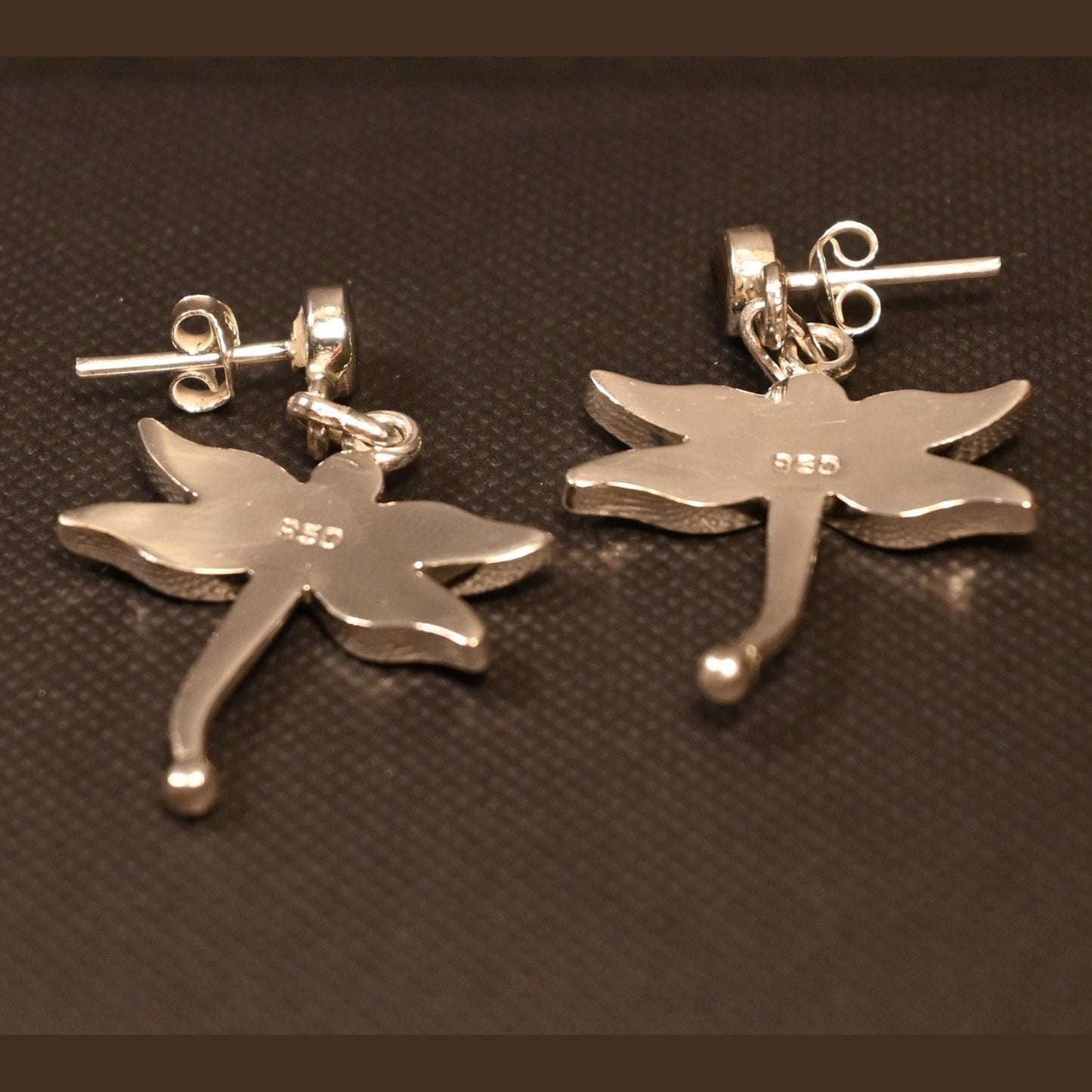 Libellen-Ohrringe aus 950er Silber