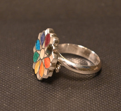 Anillo Flor Gardenia Plata 950