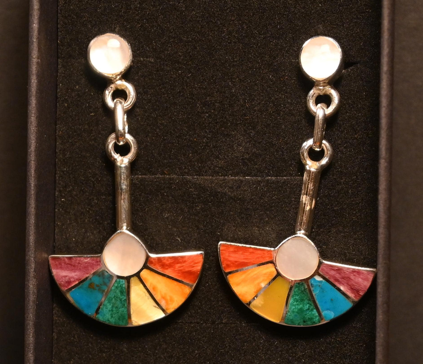 Pendiente Cuchilla Rayos de Sol Plata 950