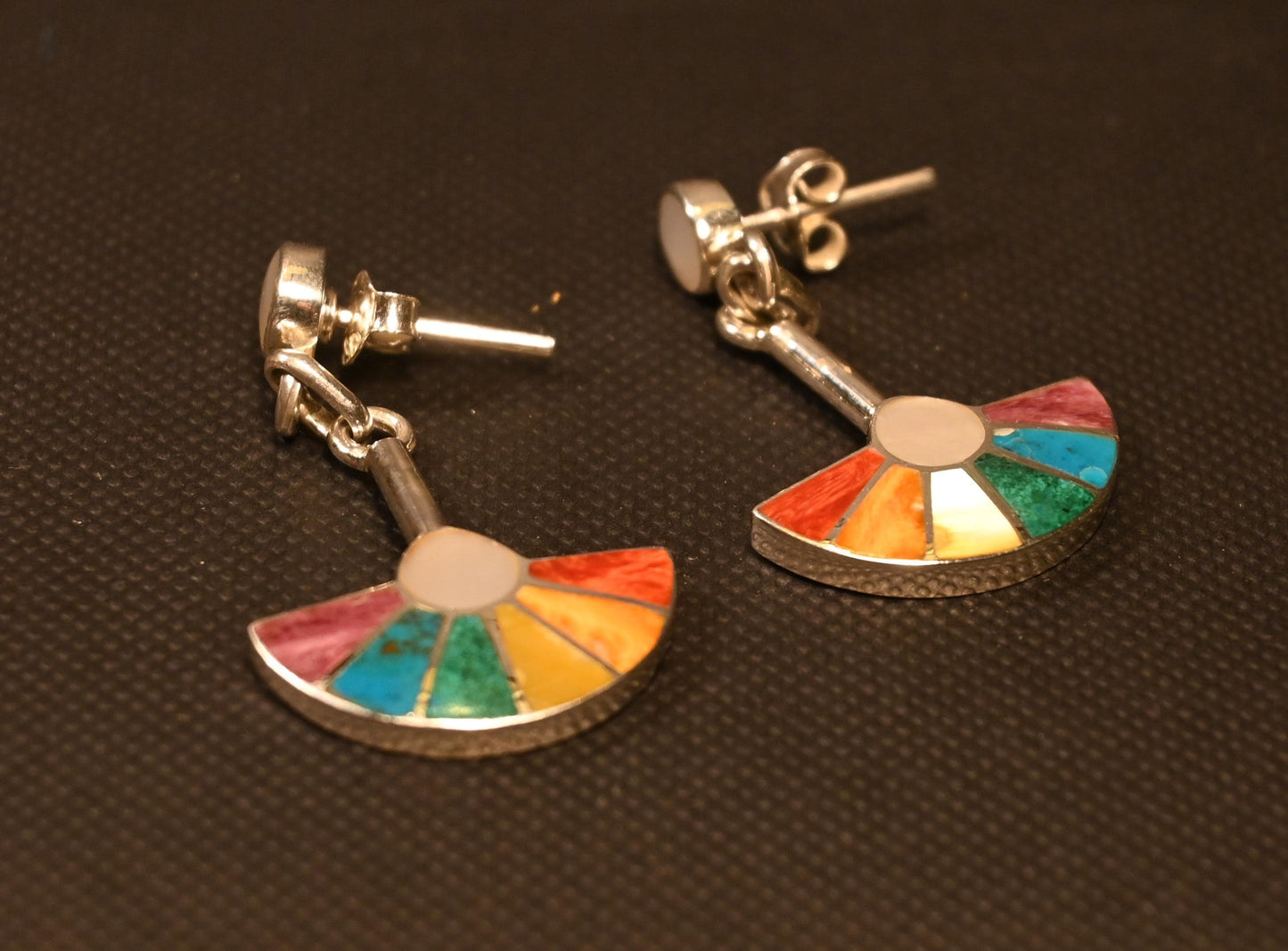 Pendiente Cuchilla Rayos de Sol Plata 950