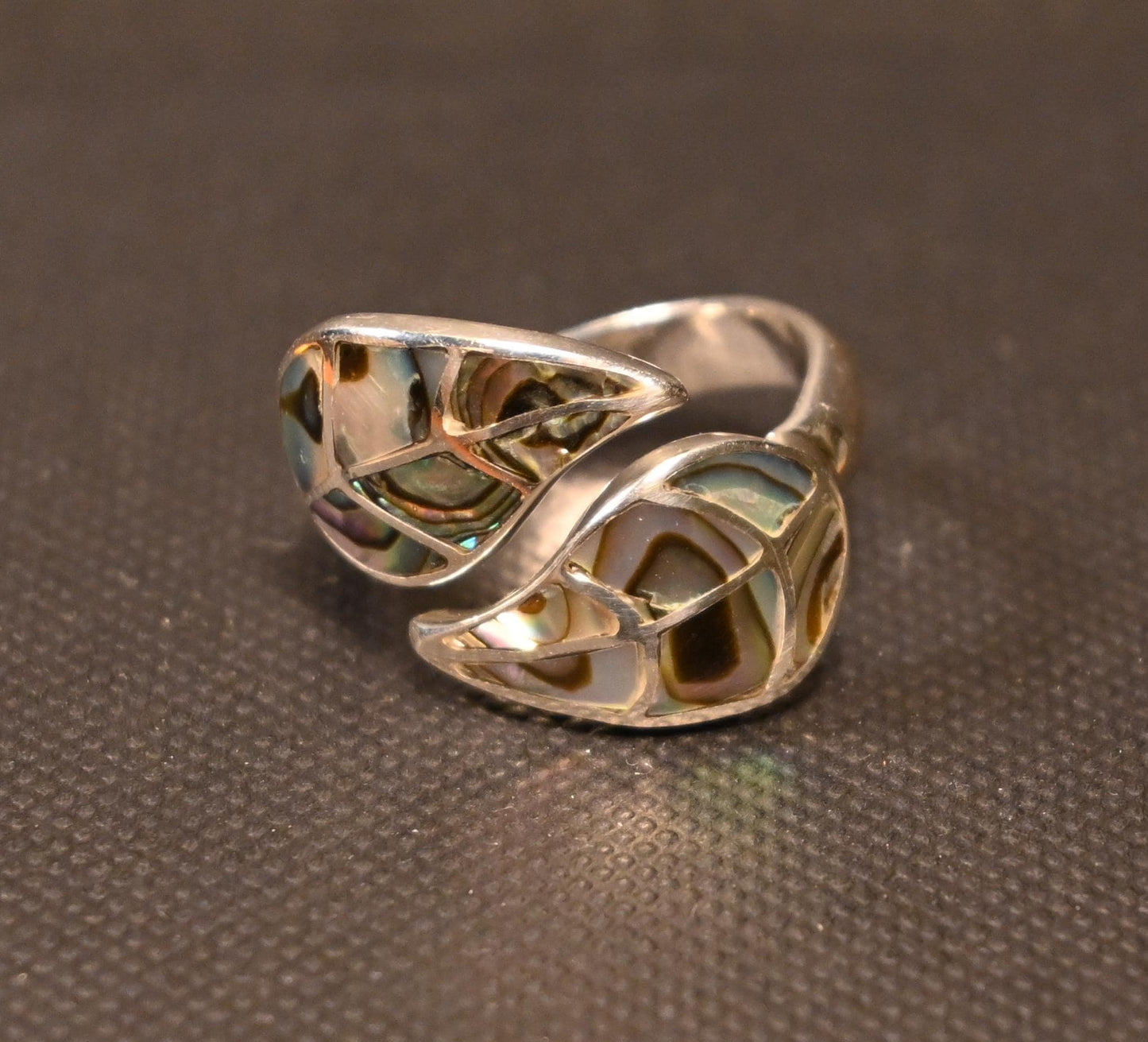 Anillo Doble Hoja de Coca Plata 950