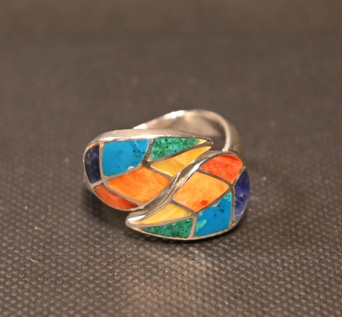 Anillo Doble Hoja de Coca Plata 950