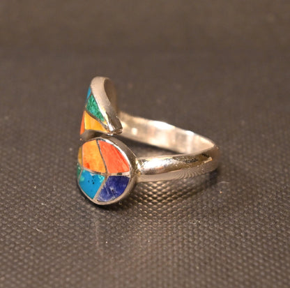 Anillo Doble Hoja de Coca Plata 950