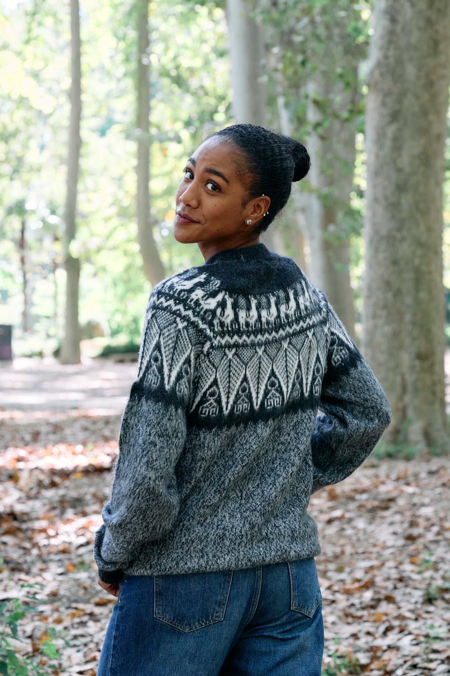 Peruvian alpaca marled sweater
