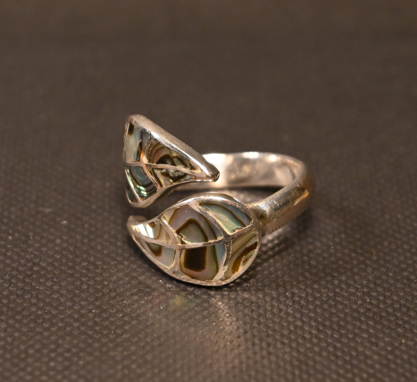 Anillo Doble Hoja de Coca Plata 950