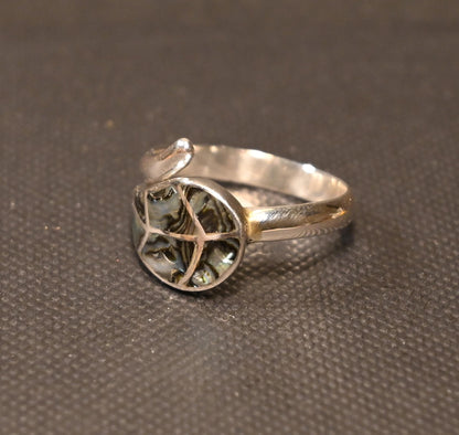 Anillo Única Hoja de Coca Plata 950