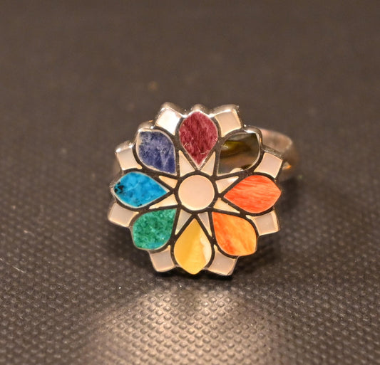 Anillo Flor Gardenia Plata 950