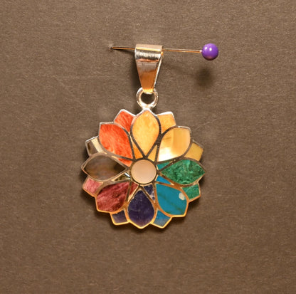 Gardenia Flower Pendant Silver 950