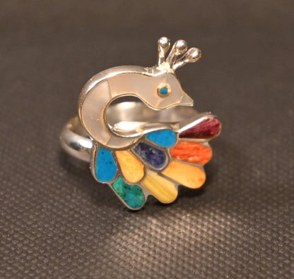 Anillo Pavo Real Plata 950