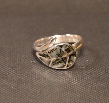 Anillo Única Hoja de Coca Plata 950