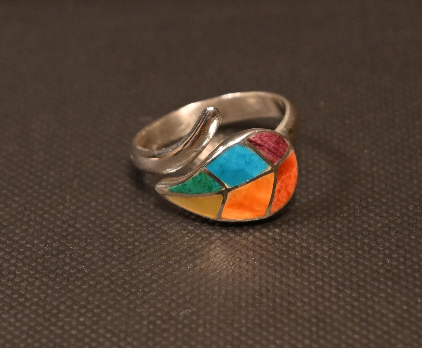 Anillo Única Hoja de Coca Plata 950