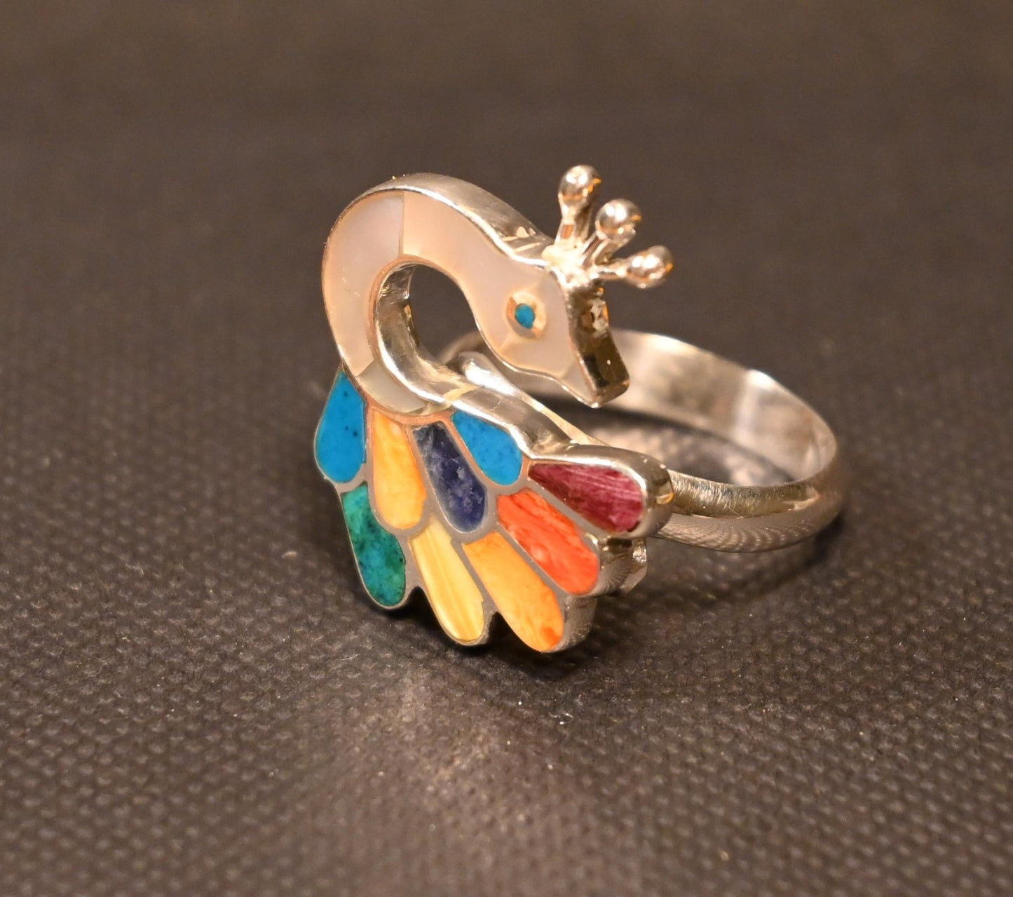Anillo Pavo Real Plata 950