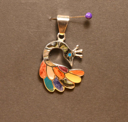 Colgante Pavo Real Plata 950