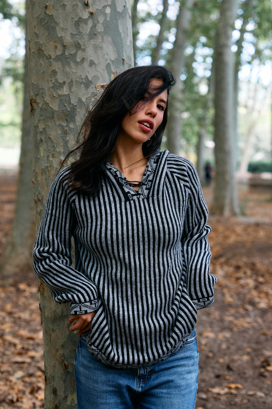 Peruvian Striped Alpaca Sweater