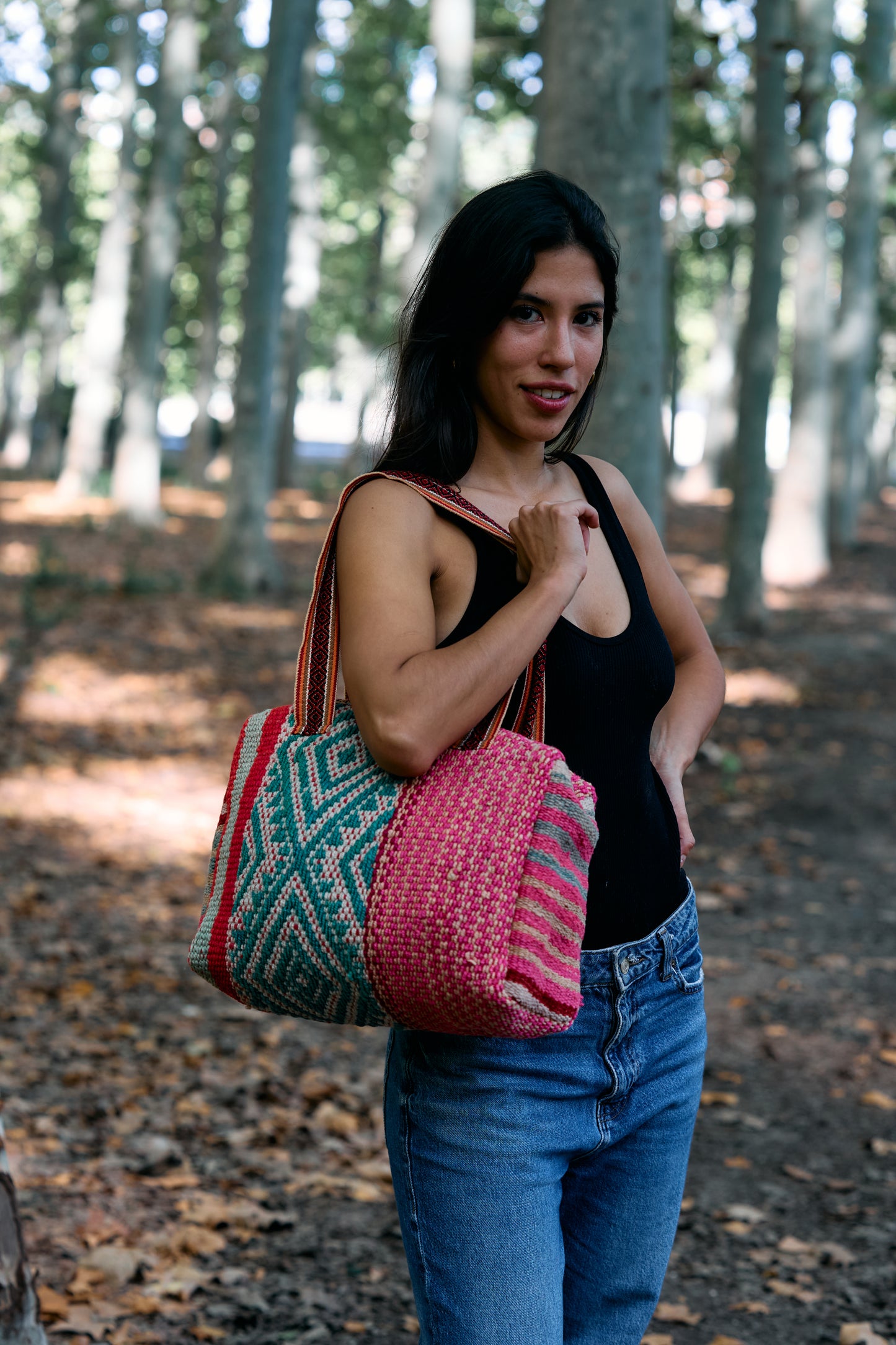 Geometric Pattern Shoulder Bag