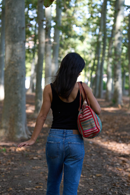 Geometric Pattern Shoulder Bag