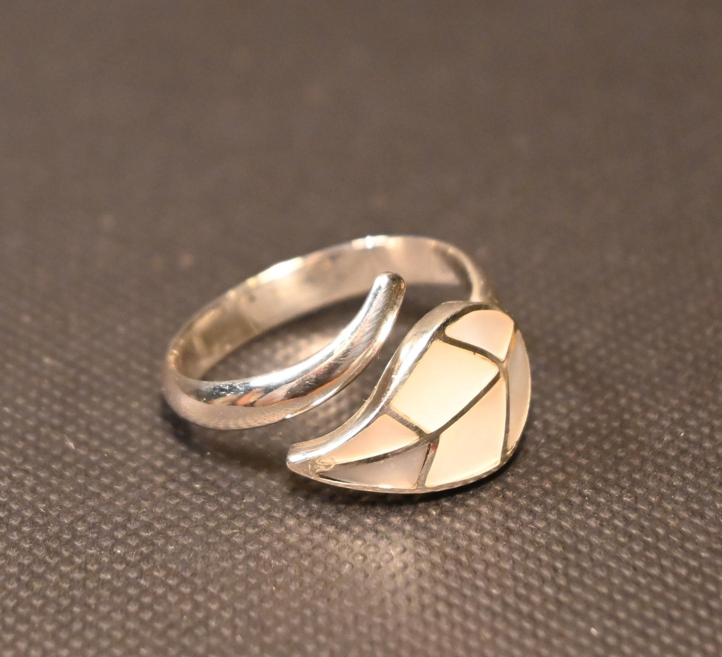 Anillo Única Hoja de Coca Plata 950