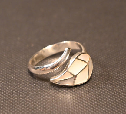 Anillo Única Hoja de Coca Plata 950