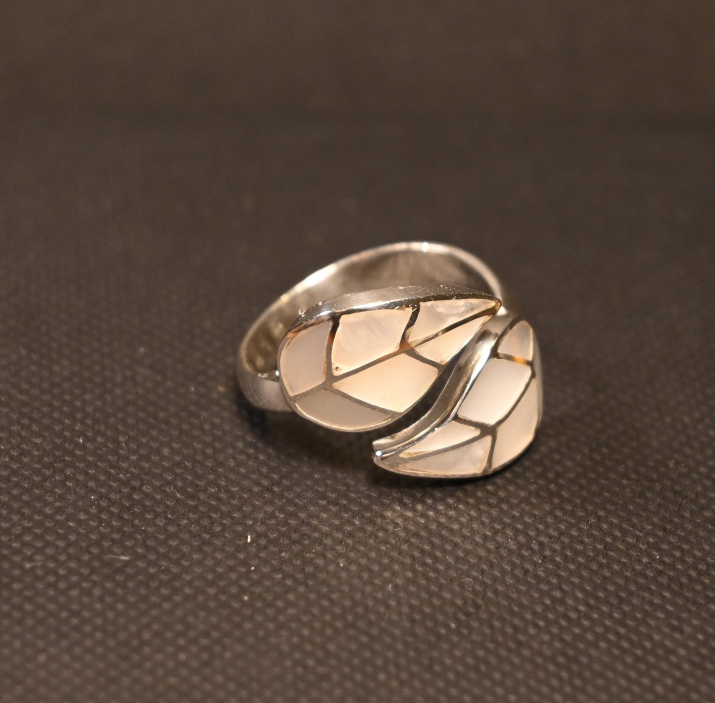 Anillo Doble Hoja de Coca Plata 950