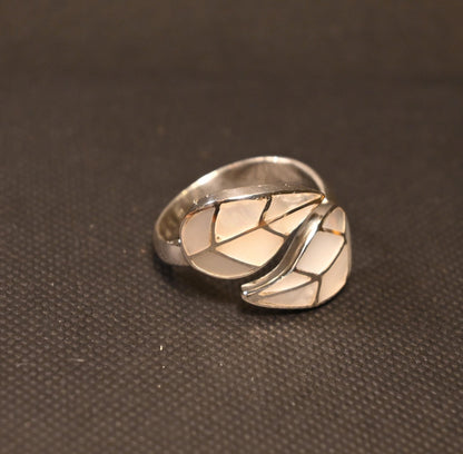 Anillo Doble Hoja de Coca Plata 950