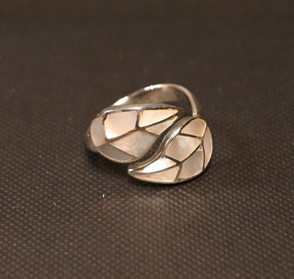 Anillo Doble Hoja de Coca Plata 950