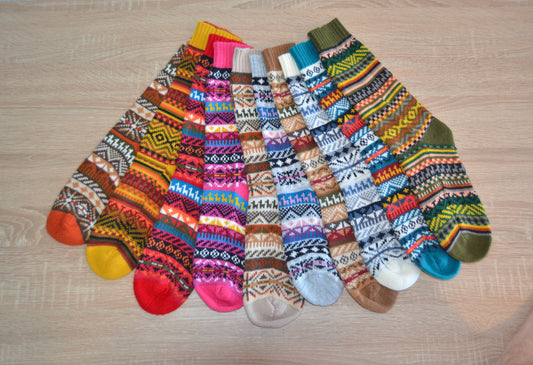 Handmade alpaca socks